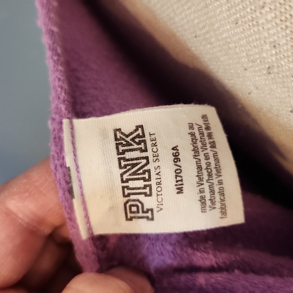 Victoria's Secret Pink Ombre Off The Shoulder Relaxed Fit Sweatshirt Loungewear - Picture 7 of 8